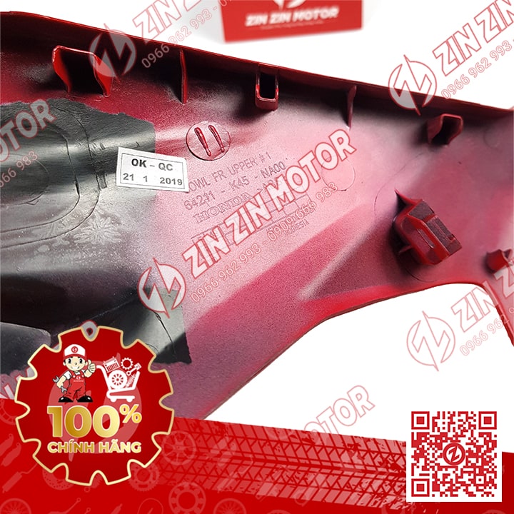 MẶT NẠ CBR150R ĐỎ K45N 64211K45NA0ZB 5