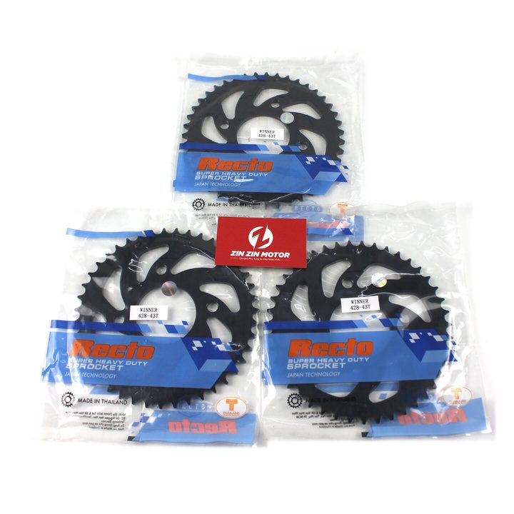 Dĩa Recto 43T - Sonic 150R, Winner, Winner X, Supra GTR