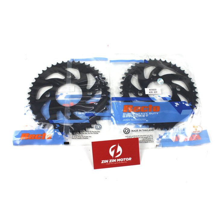 Dĩa Recto 43T - Sonic 150R, Winner, Winner X, Supra GTR