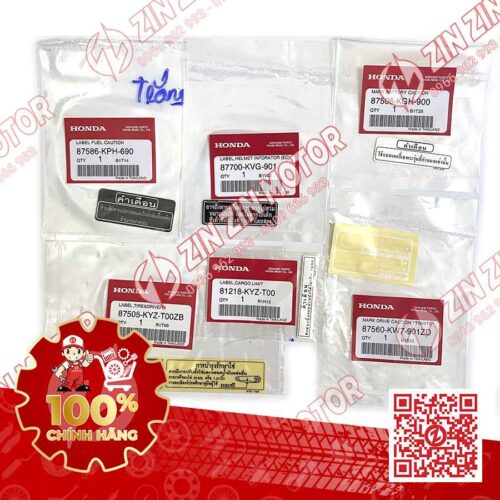 Bộ Tem Thông Số Wave 125i Trắng