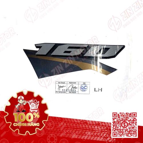 Tem Giấy 160 Yếm Trái Vario 160 Đen Sọc Vàng