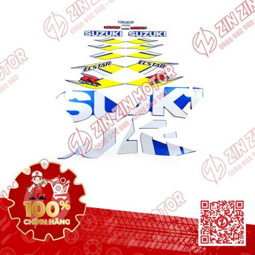 Tem GSX R150, GSX S150 2020 Xanh GP Ecstar