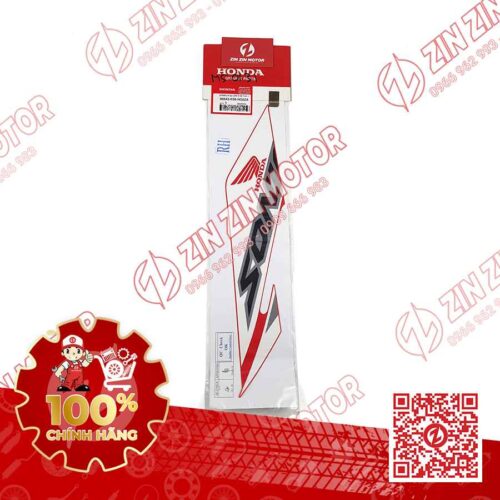 Tem Lườn Giữa Phải Sonic 150R K56 Trắng Đỏ Red Racing