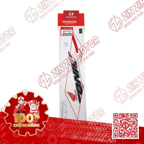 Tem Lườn Giữa Trái Sonic 150R K56 Trắng Đỏ Red Racing