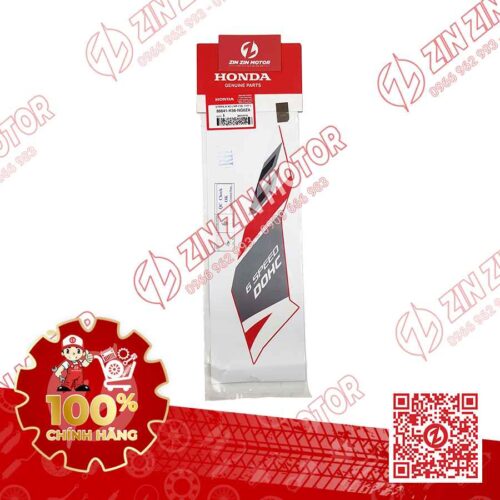 Tem Yếm Phải Sonic 150R K56 Trắng Đỏ Red Racing