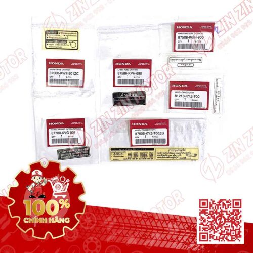 Bộ Tem Thông Số Wave 125i Đen