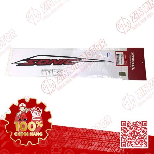 Tem Bụng Sau Trái Sonic 150R K56 Trắng Đỏ Đen 2020