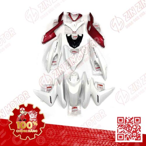 Bộ Dàn Áo Click 150i 2018, Click 125i 2018 , Vario 150 K59J , Vario 125 K60R Trắng Đỏ 2021