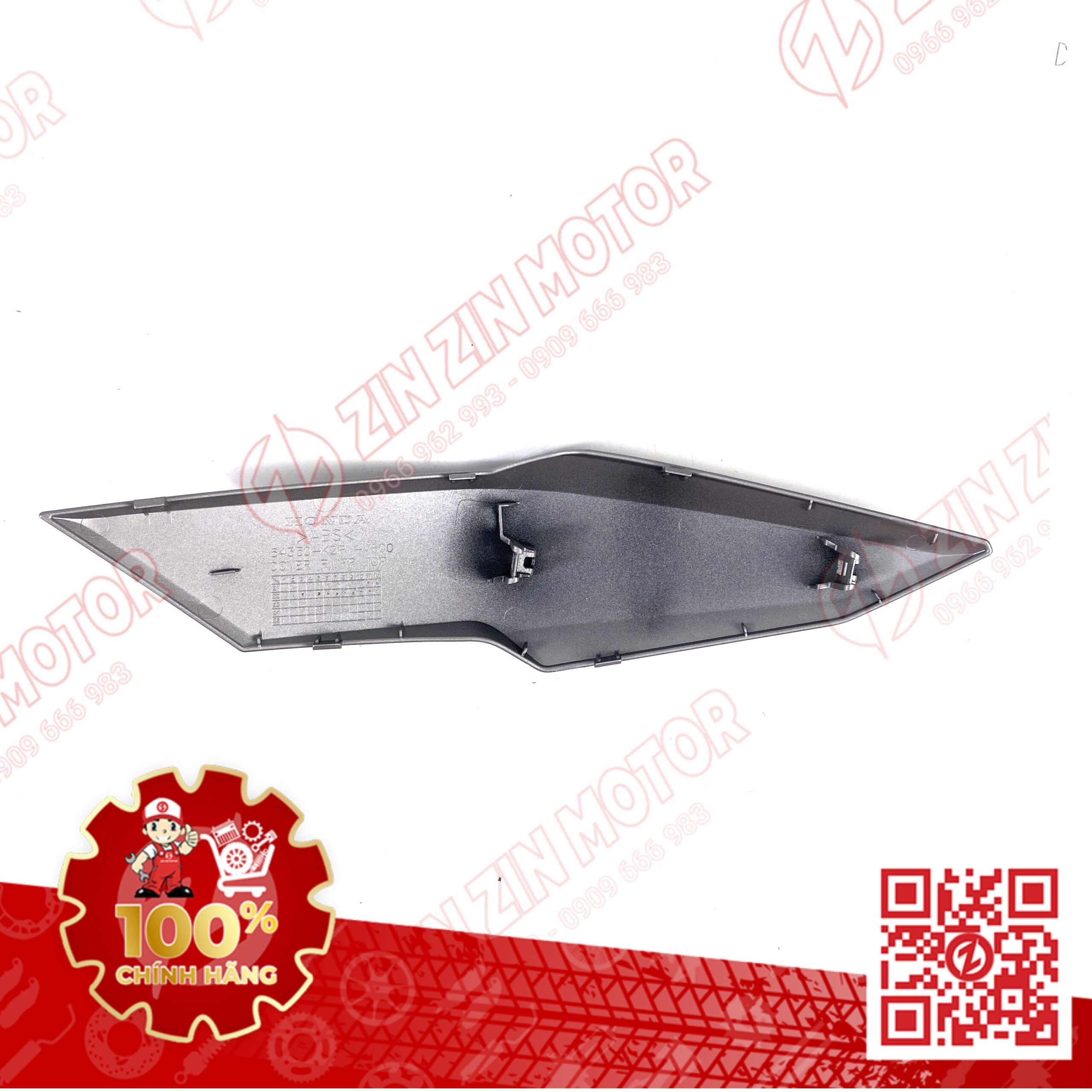 64350-K2P-V60ZE ỐP MẶT NẠ TRƯỚC WN V3 PHẢI BẠC (BẢN BẠC ĐEN XANH 2022 ABS) VN (9)