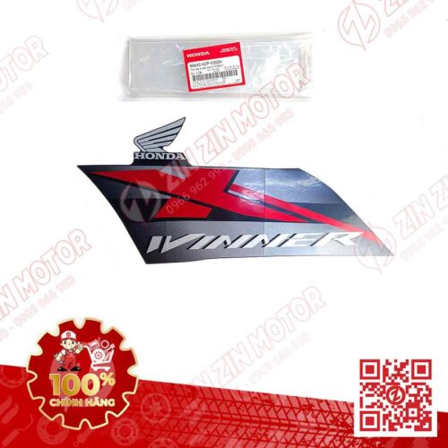 Tem Cánh Yếm Winner X V2 2019+ Trái Miếng Lớn Đen Đỏ Xám 2021 Phiên Bản Giới Hạn
