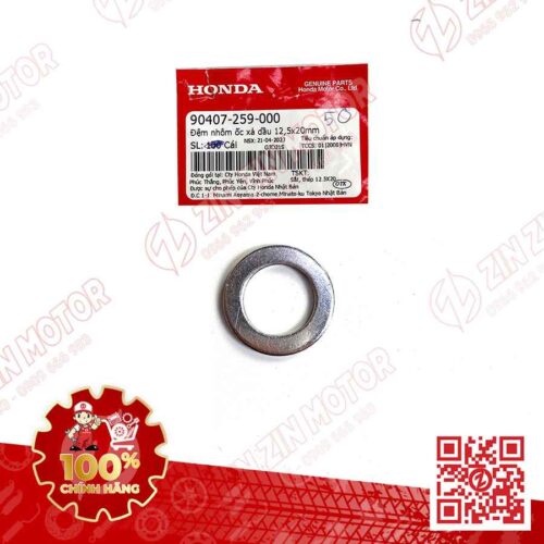 Lông Đền Ốc Xả Nhớt Winner V1, Winner X V2 V3, WINNER X V4 2024  RS150 V1 V2 V3 , ĐỆM NHÔM ỐC XẢ DẦU, LÔNG ĐỀN FUTURE 125 MẬP, FUTURE FI 125, FUTURE BXC 125 2014 2015 2016 2017, WAVE RSX 2019 2020 2021 2022 2023 , WAVE ALPHA 2017 - 2023 2024 - 2025 Và Các Dòng Xe Số Honda 12.5mmX20mm, WAVE BLADE 110 90407259000 CHÍNH HÃNG