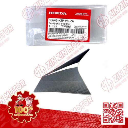 Tem Cánh Yếm Trước Winner X V3 2022+ Phải Miếng Nhỏ Đen Bạc Phiên Bản Tiêu Chuẩn