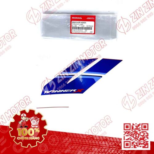Tem Cánh Yếm Trước Winner X V3 2022+ Phải Miếng Nhỏ Đỏ Trắng Đen HRC 2023 Phiên Bản Thể Thao