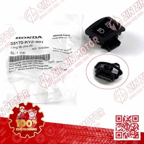 Nút Công Tắc Pha Cốt Xe AirBlade 2020+, SH Mode 2014+, Lead 125 2022 2023+ (Phiên Bản Tiêu Chuẩn)  , WAVE RSX 2019 2020 2021 2022 2023 , WAVE ALPHA 2017 - 2020, WAVE BLADE 110 35170KYZ901 CHÍNH HÃNG