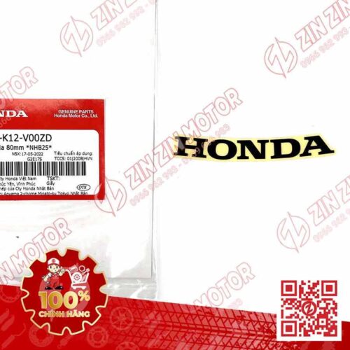 Tem Chữ Honda Cong 80mm Đen Xe Lead 125 2022 2023+ Chính Hãng Honda