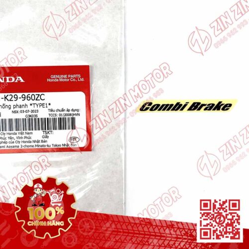 Tem Chữ Combi Brake Đen Xe lead 125 ( Trắng, Xám kem Phiên Bản Cao Cấp, Trắng Bản Tiêu Chuẩn) 2017+ 2022+ Chính Hãng Honda
