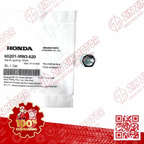 Đai Ốc Gương Honda 10mm Vario 160, Vario 150/125 2015 - 2023+, AB 160, Air Blade 150/125,FUTURE 125 FI,FUTURE LED, SH 2017 - 2023, Vision 2014 - 2023+, Lead 2014 - 2023+ PCX 150, Scoopy, BeAT , WAVE RSX 2019 2020 2021 2022 2023 , WAVE ALPHA 2017 - 2023 2024 - 2025, WAVE BLADE 110 90201MW3620 CHÍNH HÃNG