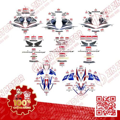 Tem Winner X V3 2022 2023+ Zin Chính Hãng Honda Đủ Màu Các Đời