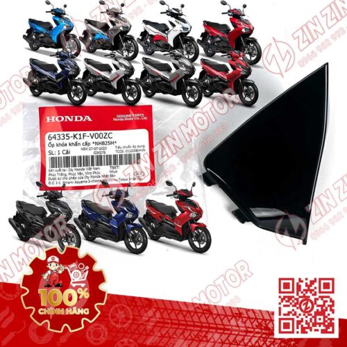 Ốp Nắp Khẩn Cấp AB Air Blade 2022+, AirBlade 125 Đen Ánh Xanh NHB25M 64335K1FV00ZC Chính Hãng Honda