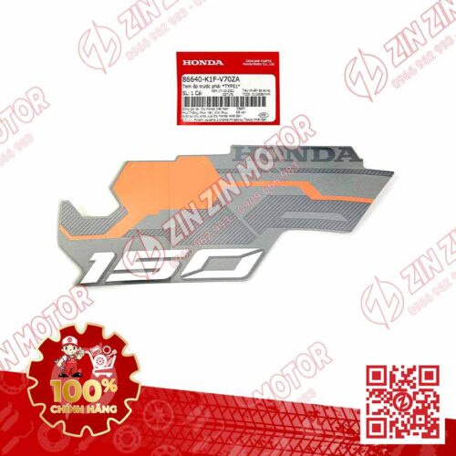 Tem Ốp Trước Trái, Tem Cánh Yếm AB 2020 2021, AirBlade 150 Xám Xi Măng (Xám Chuột) 2022 86640K1FV70ZA Chính Hãng Honda
