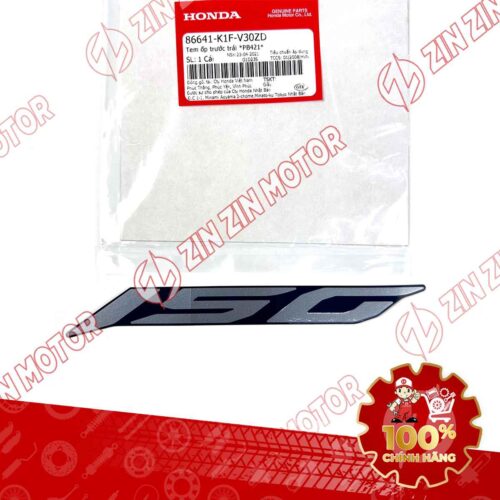 Tem Số 150 Ốp Trước Trái, Tem Cánh Yếm AB 2020 2021, AirBlade 150 Xanh Bạc Đen 2021 86641K1FV30ZD Chính Hãng Honda