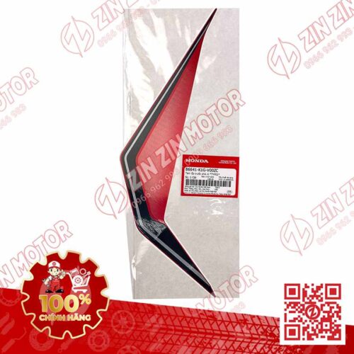Tem Ốp Trước Phải, Tem Cánh Yếm AB 2020 2021, AirBlade 125 Đỏ Đen Xám 2020 86641K1GV00ZC Chính Hãng Honda