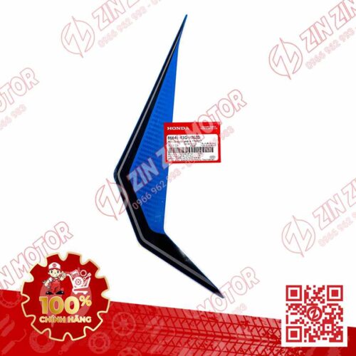 Tem Ốp Trước Phải, Tem Cánh Yếm AB 2020 2021, AirBlade 125 Xanh Đen Xám 2020 86641K1GV00ZD Chính Hãng Honda