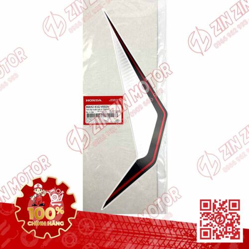 Tem Ốp Trước Trái, Tem Cánh Yếm AB 2020 2021, AirBlade 125 Trắng Đỏ Đen 2020 86642K1GV00ZA Chính Hãng Honda