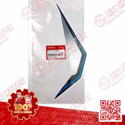 Tem Ốp Trước Trái, Tem Cánh Yếm AB 2020 2021, AirBlade 125 Bạc Xanh Đen 2020 86642K1GV00ZB Chính Hãng Honda
