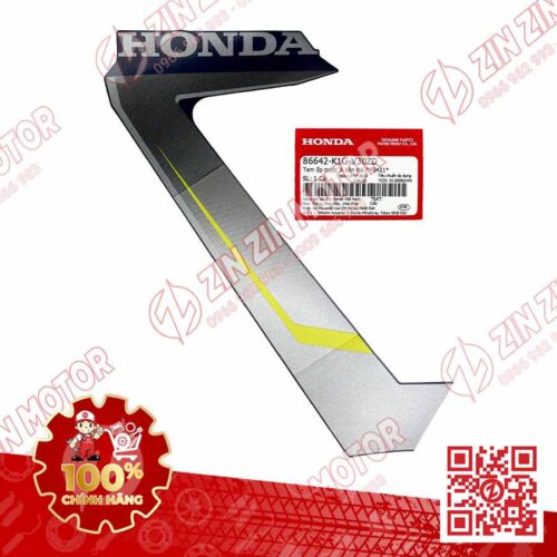 Tem Ốp Trước Trái, Tem Cánh Yếm AB 2020 2021, AirBlade 125 Xanh Đen 2021 86642K1GV30ZD Chính Hãng Honda