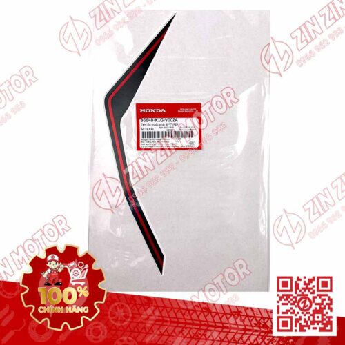 Tem Ốp Trước Phải B, Tem Cánh Yếm AB 2020 2021, AirBlade 125 Trắng Đỏ Đen 2020 86648-K1G-V00ZA Chính Hãng Honda