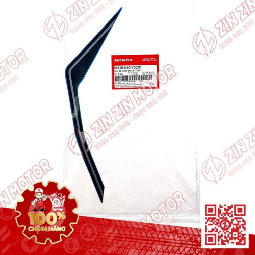 Tem Ốp Trước Phải B, Tem Cánh Yếm AB 2020 2021, AirBlade 125 Xanh Đen Xám 2020 86648K1GV00ZD Chính Hãng Honda
