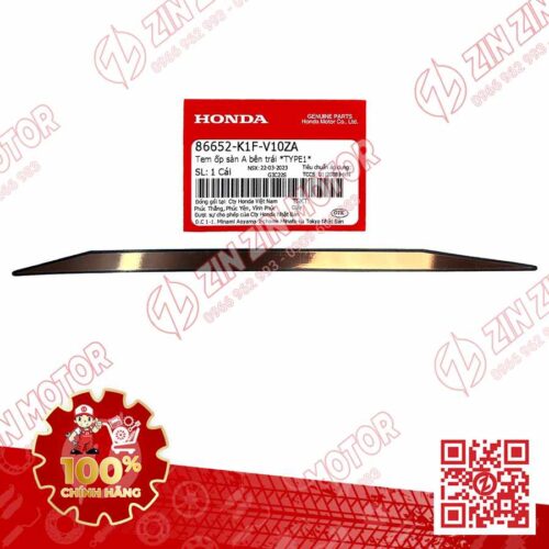 Tem Sườn Sàn Ốp Hông AB 2020 2021, AirBlade 150 Xanh Xám Đen 2020 Trái Trên 86652K1FV10ZA Chính Hãng Honda