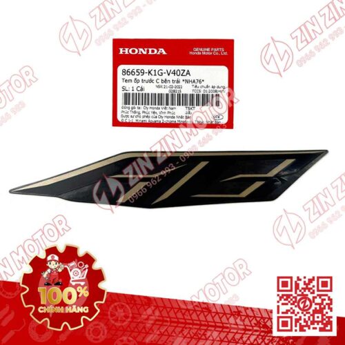 Tem Chữ AB Ốp Trước Trái, Tem Cánh Yêm AB 2020, AirBlade 125 Đen Nhám 2021 86659K1GV40ZA Chính Hãng Honda