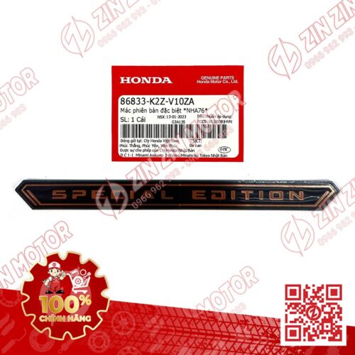 Tem Sườn Chữ Special Edition cho AB AirBlade 160 2022 86833K2ZV10ZA Chính Hãng Honda