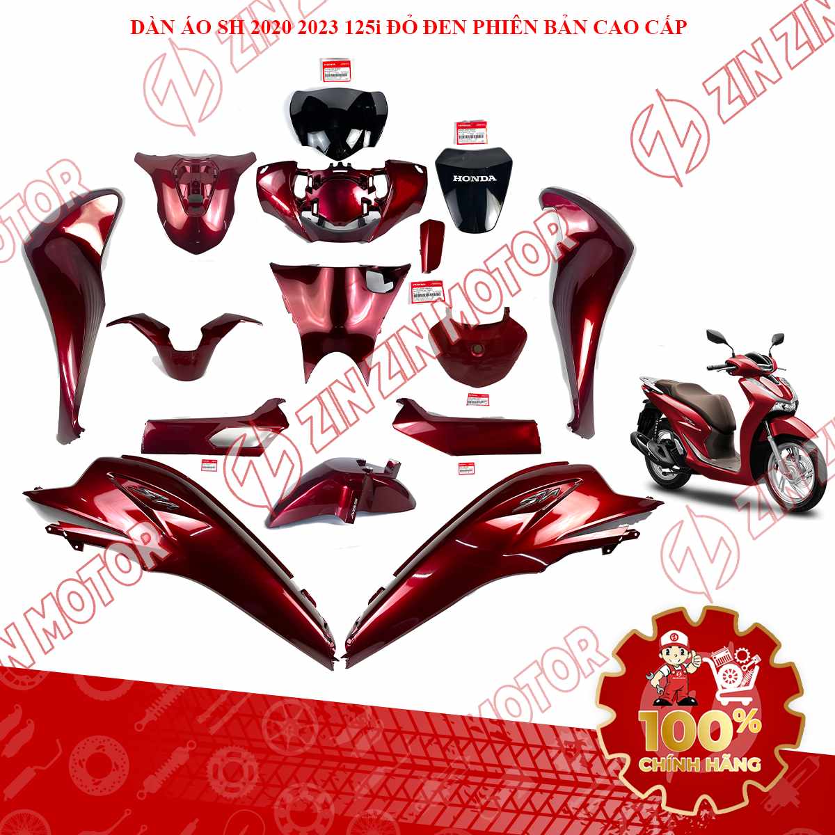 DA-SH20&SH23-125i-CC-ĐoĐ Dàn Áo SH 125i 2020, SH125i 2023 Đỏ Đen Phiên Bản Cao Cấp 3-compressed
