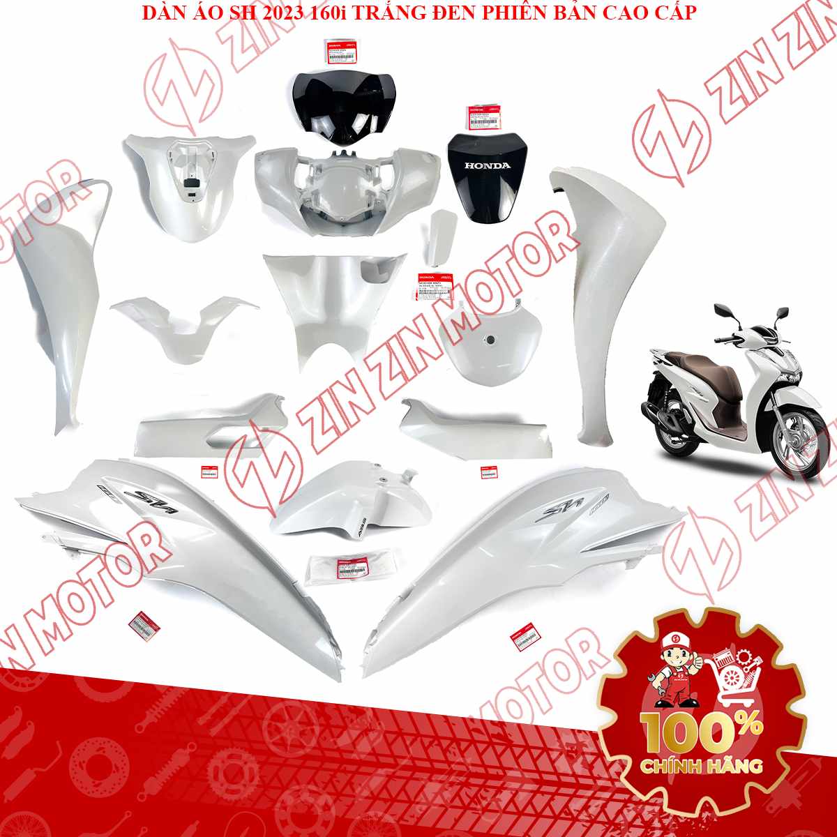 DA-SH23-160i-CC-TĐ23 Dàn Áo SH160i, SH 160i 2023 Trắng Đen Phiên Bản Cao Cấp 1-compressed