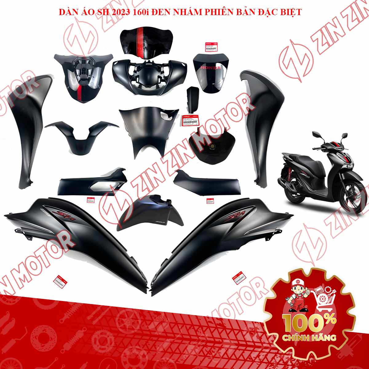 DA-SH23-160i-ĐB-ĐN23 Dàn Áo SH160i, SH 160i 2023 Đen Nhám Phiên Bản Đặc Biệt 1-compressed