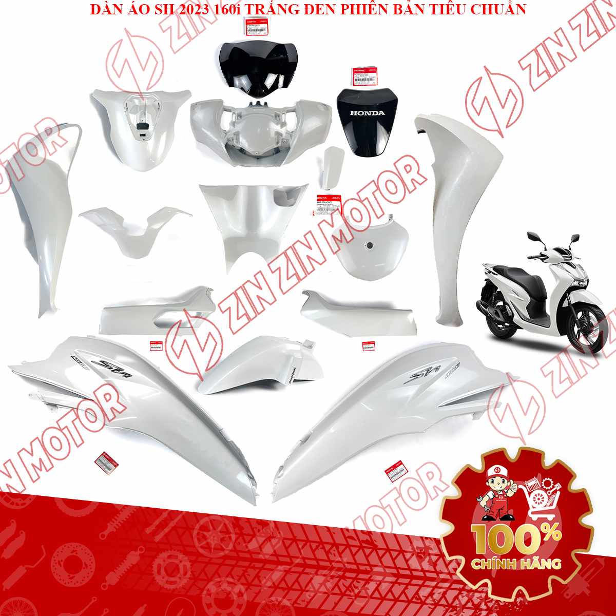 DA-SH23-160i-TC-TĐ23 Dàn Áo SH160i, SH 160i 2023 2024 Trắng Đen Phiên Bản Tiêu Chuẩn 1-compressed