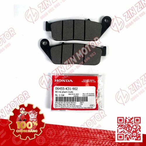 Bố Thắng Trước ABS, Má Phanh SH 2020 - 2023+, SH160i 2023+, SH 150i 2020 2021 2022, SH 125i 2020 - 2023+ 06455K31902, 06455K31901 Chính Hãng Honda