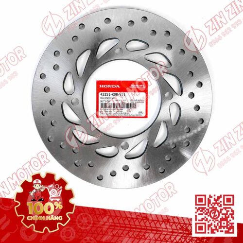 Dĩa Thắng Sau, Đĩa Phanh SH 2020 - 2023+, SH160i 2023+, SH 150i 2020 2021 2022, SH 125i 2020 - 2023+ 43251K0RV11 Chính Hãng Honda