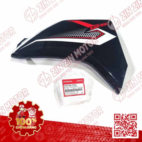 Ốp Bửng Trước Trái, Cánh Yếm Xe AB 2018, Air Blade 125 2018 Đen Tem Trắng TYPE3 64600K66VE0ZB Phiên Bản Tiêu Chuẩn Chính Hãng Honda