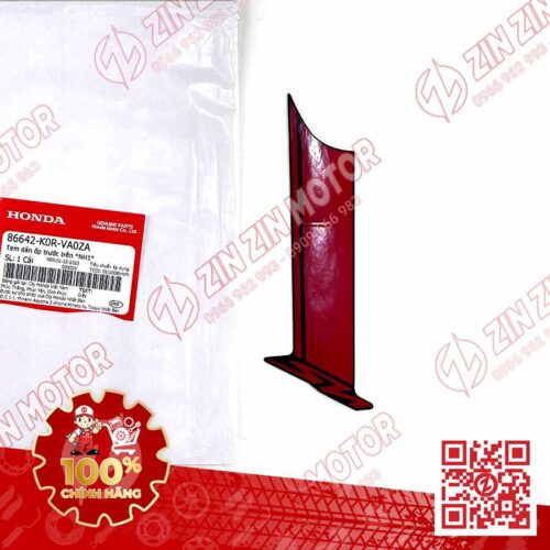 Tem Ốp Mặt Nạ Trước SH160i 2023, SH 125i 2023 Đỏ 86642K0RVA0ZA Chính Hãng Honda
