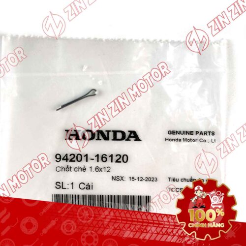 Phe Cài 1.6x12, Chốt Chẻ Honda SH Mode 2014 - 2023+, SH 160i/150i/125i 2017 - 2023+ 9420116120 Chính Hãng Honda