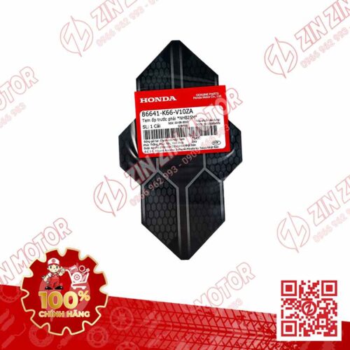Tem Bửng Trước, Tem Cánh Yếm AB 2016, Air Blade 2016 Đen Bạc Phiên Bản Cao Cấp 86641K66V10ZA Chính Hãng Honda