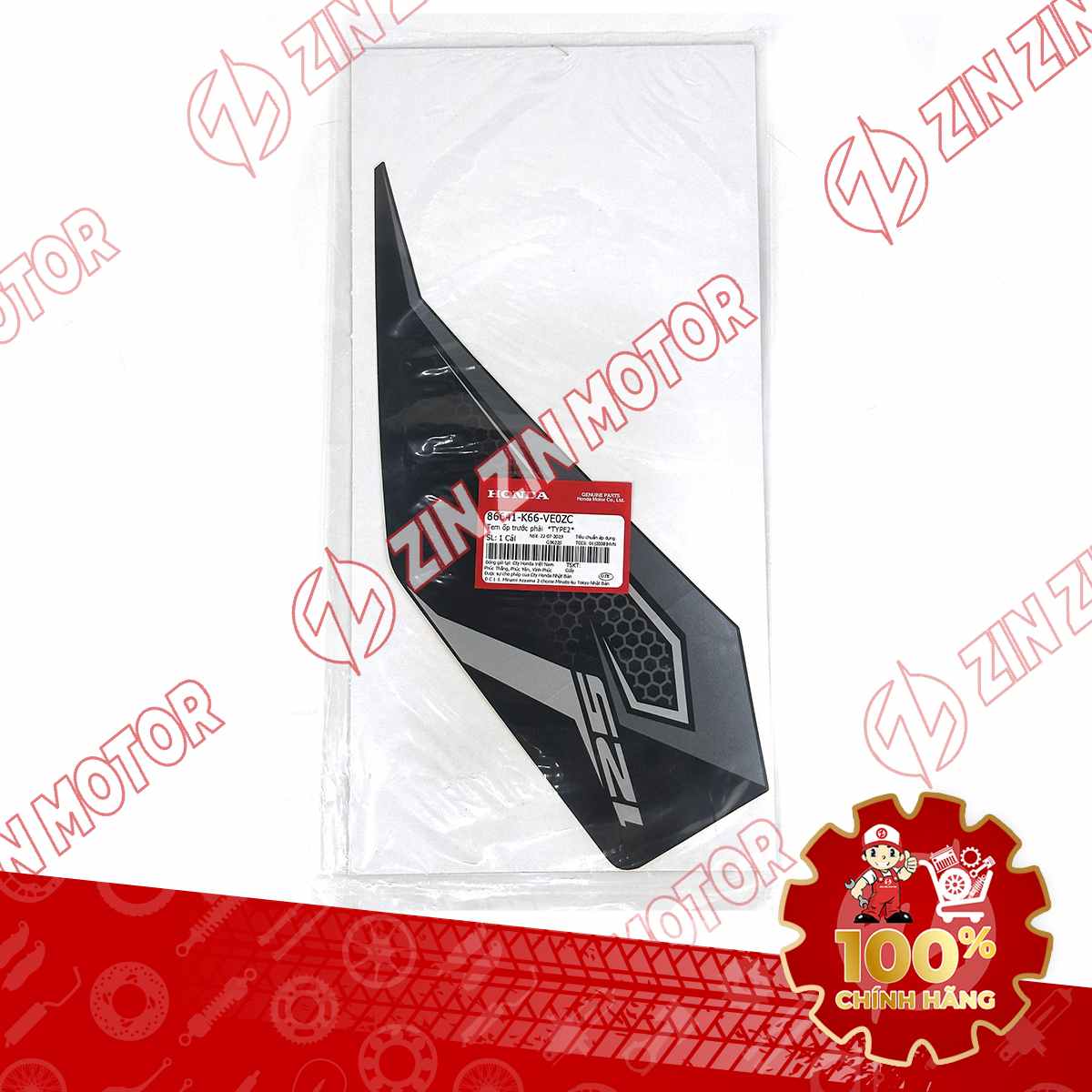 86641-K66-VE0ZC TEM YẾM TRƯỚC AB16 PHẢI (BẢN BẠC ĐEN NHA62M) VN 112-compressed