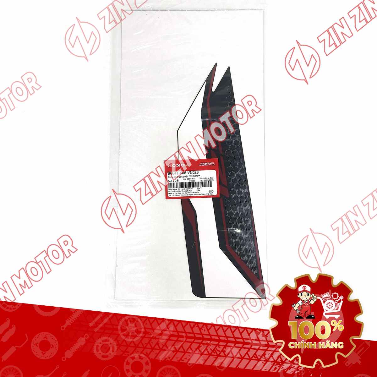 86641-K66-VN0ZB TEM YẾM TRƯỚC AB16 PHẢI (BẢN TRẮNG ĐEN ĐỎ NHB35P) VN 112-compressed