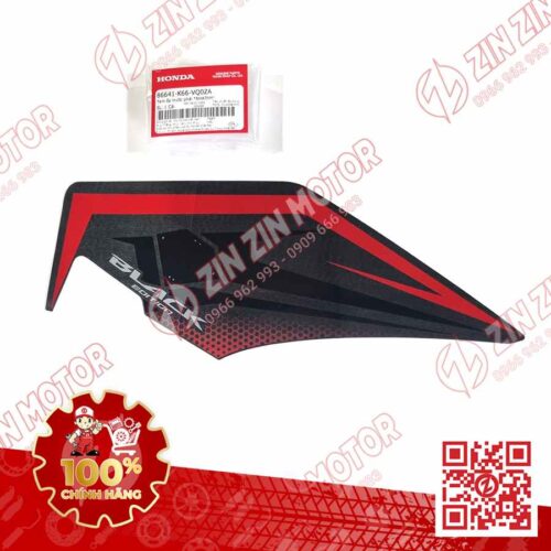 Tem Bửng Trước Phải, Tem Cánh Yếm AB 2019, Air Blade 125 2019 Đen Nhám Phiên Bản Đen Mờ 86641K66VQ0ZA Chính Hãng Honda