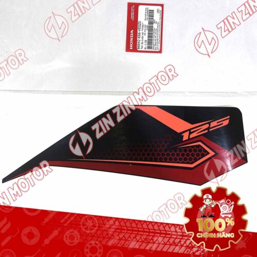 Tem Bửng Trước Trái, Tem Cánh Yếm AB 2018, Air Blade 125 2018 Đỏ Đen Phiên Bản Tiêu Chuẩn 86642K66VE0ZD Chính Hãng Honda