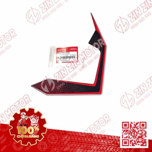 Tem Bửng Trước Trái, Tem Cánh Yếm AB 2018, Air Blade 125 2018 Đen Nhám Phiên Bản Kỷ Niệm 10 Năm 86642K66VG0ZA Chính Hãng Honda